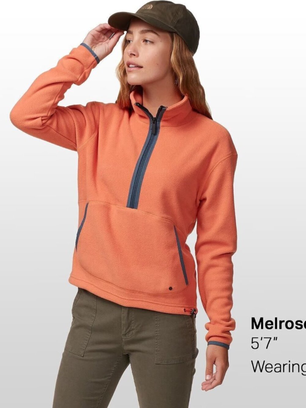 Backcountry Huxley 1/2-Zip Pullover in Orange